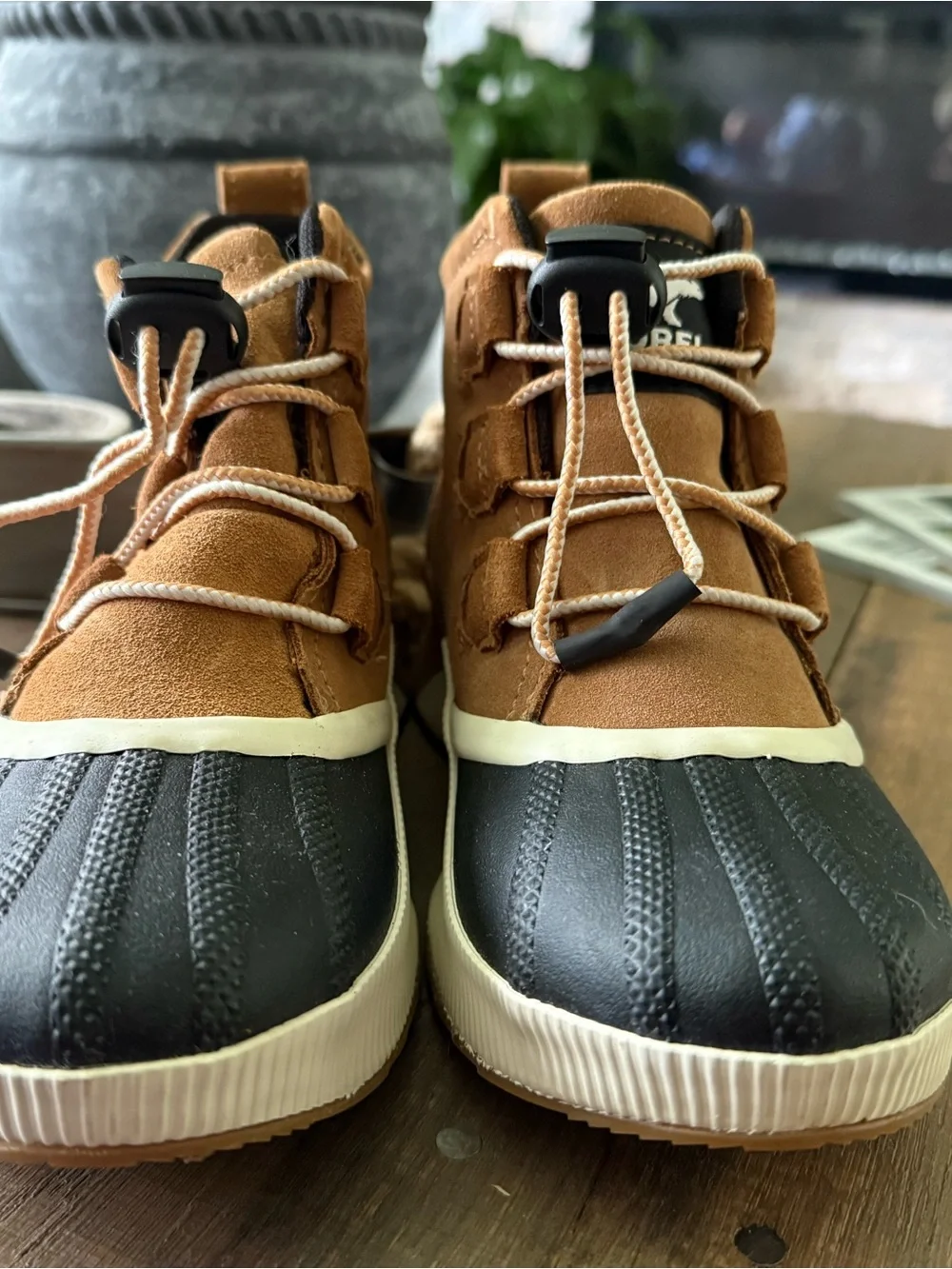 Kids Sorel Waterproof Brown Suede Lace-Up Boot